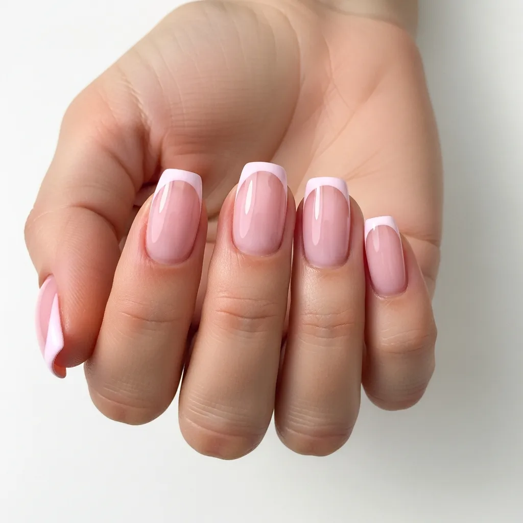 Top 17 Simple Valentine's Nail Ideas for a Sweet & Chic Look 3 soft pink french tips