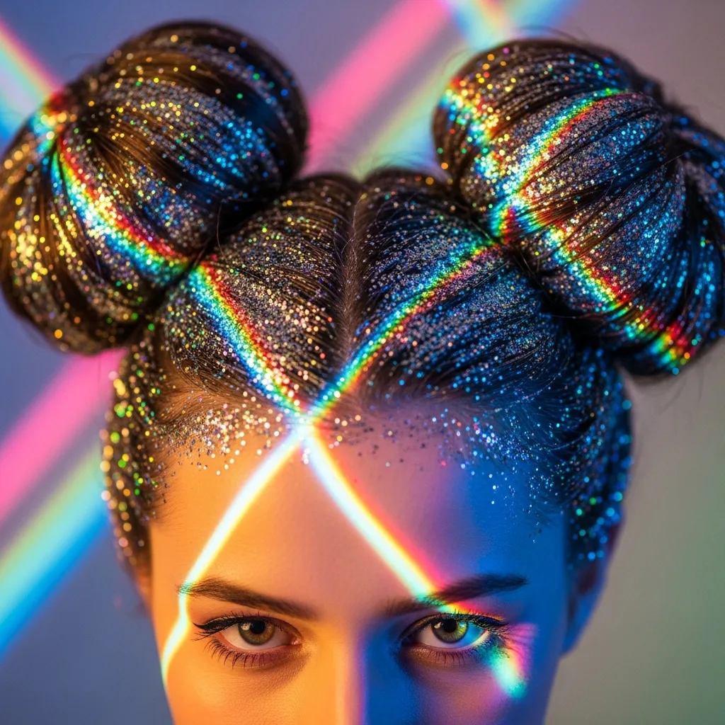 space buns for short hair