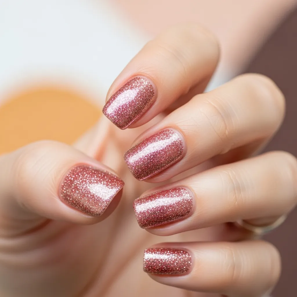 sparkling rose gold glitter