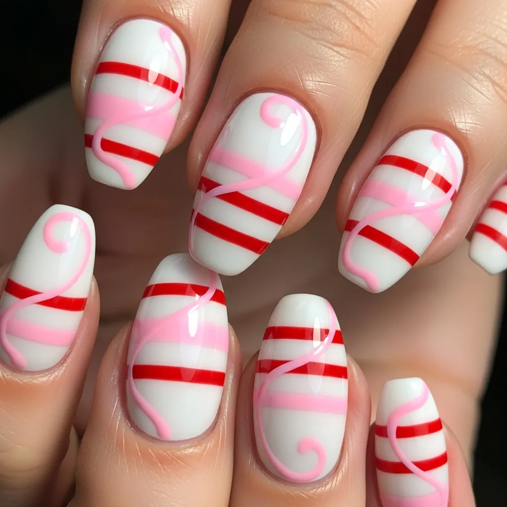 25 Swirl Valentines Nails to Sweep You Off Your Feet! 18 stripes swirls