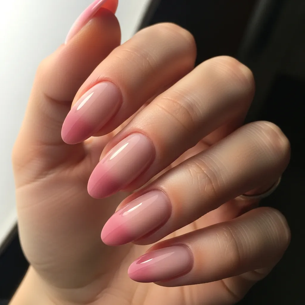 17 Minimalist Valentine's Day Nail Ideas for a Subtle Sparkle 6 subtle pink gradient