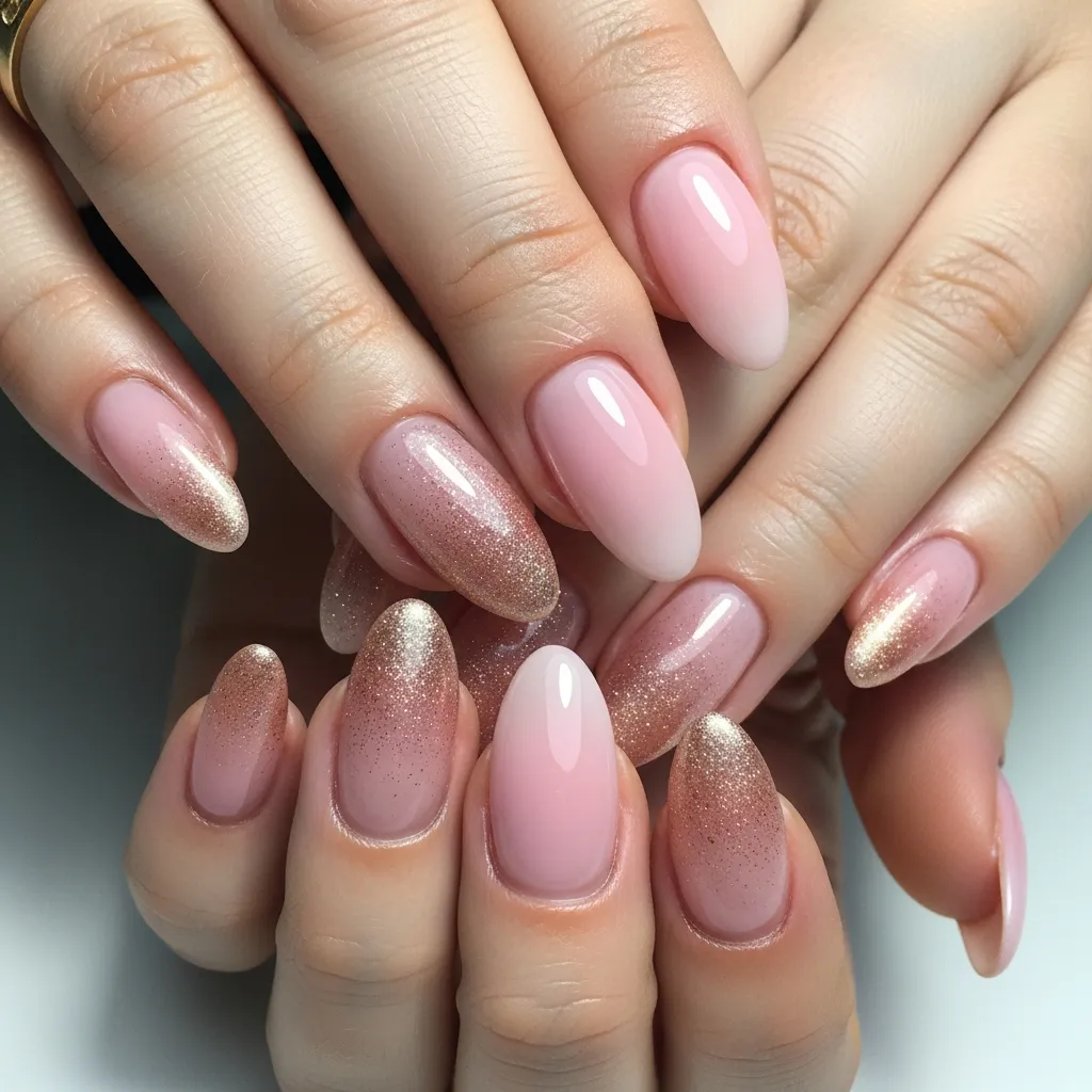 subtle pink ombre