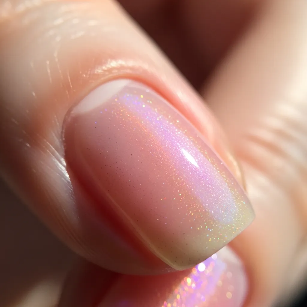 Top 17 Simple Valentine's Nail Ideas for a Sweet & Chic Look 13 subtle shimmering pale pink