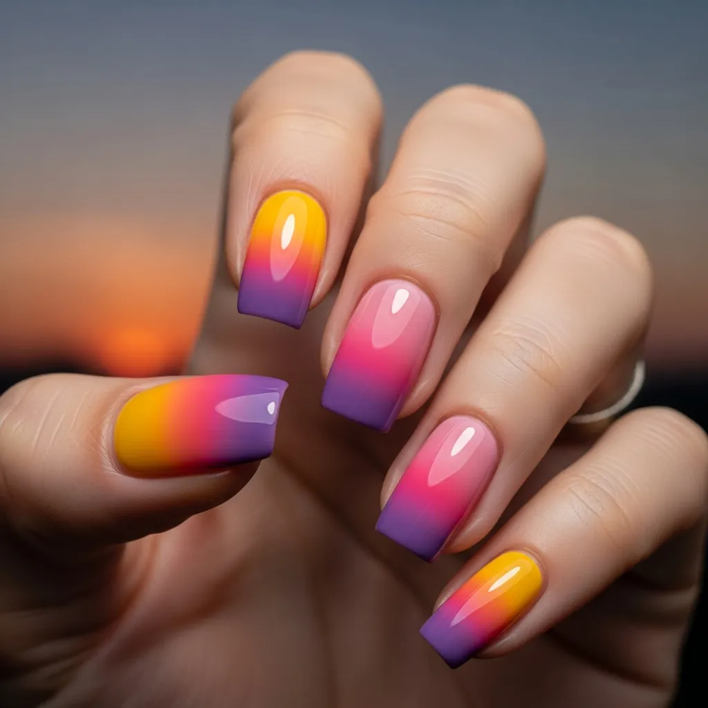 sunset gradient aura