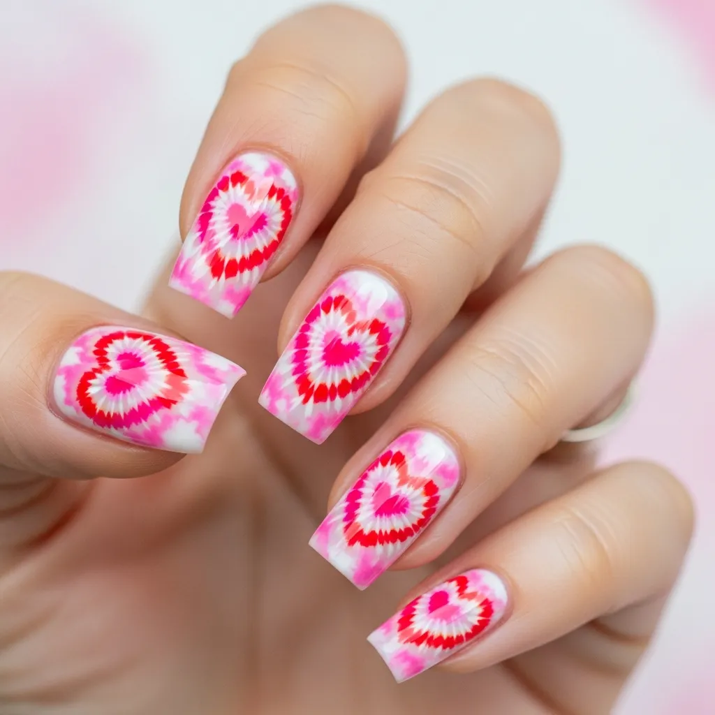 tie dye hearts