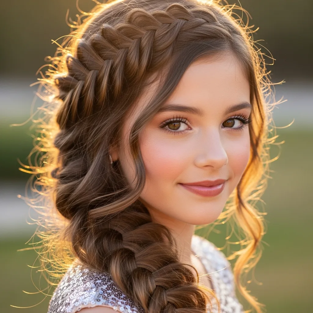 25 Enchanting Homecoming Hairstyles with Braids 2 waterfall braid with loose waves 1