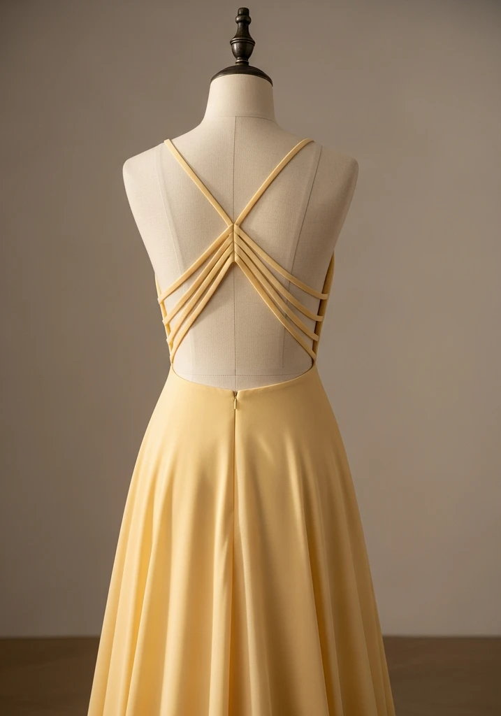 21 Butter Yellow Summer Wedding Guest Dresses 19 backless-a-line-dress