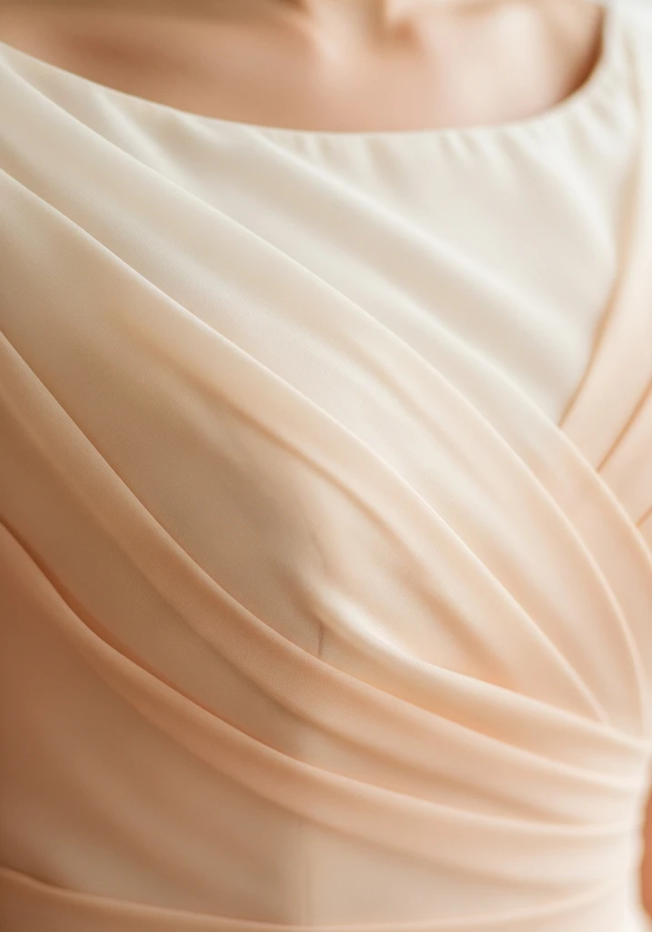 31 Best Sunset Ombre Summer Wedding Guest Dresses 29 Cream and peach chiffon guest gown with bateau neck