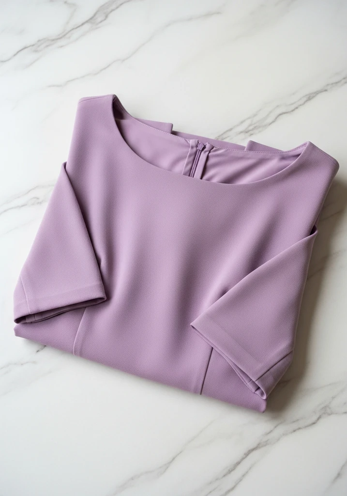 21 Lilac Summer Wedding Guest Dresses for Every Style 11 Lilac crepe dress with bateau neckline for wedding guest