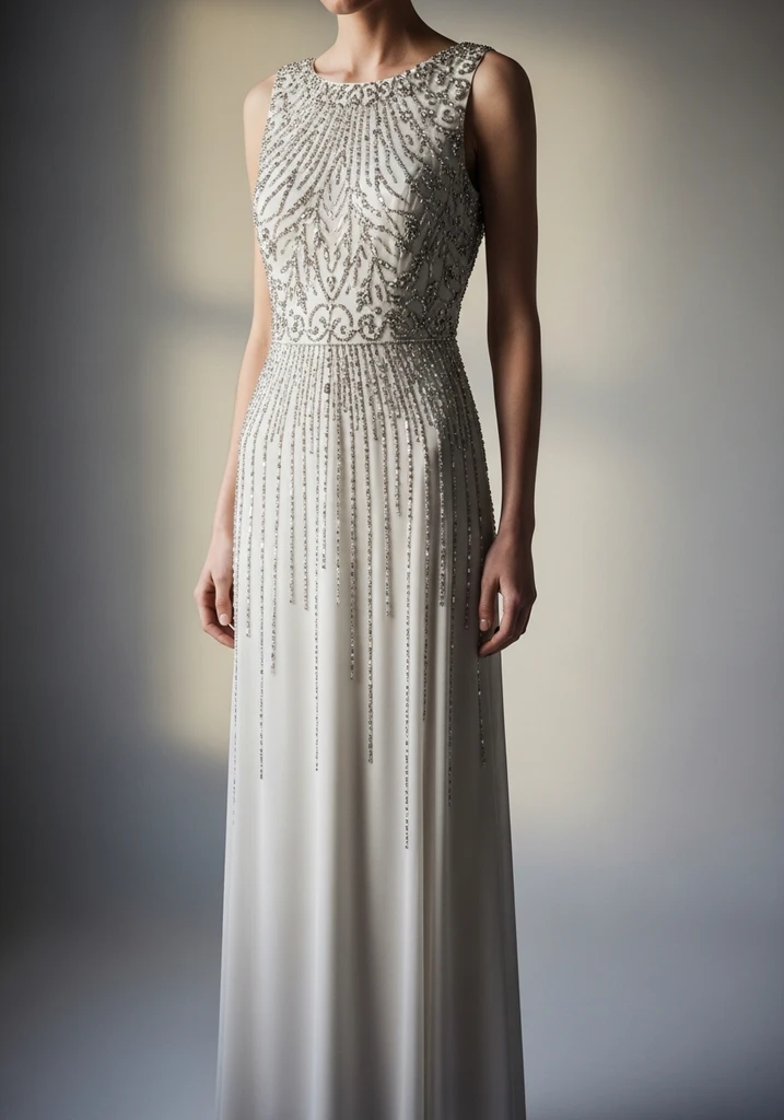 17 Garden Party Wedding Guest Dresses for Every Style 15 Beaded column dress for wedding guest