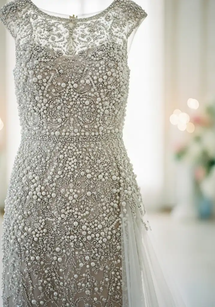 23 Sleeveless Summer Wedding Guest Dresses 14 Silver beaded shift dress for wedding guest