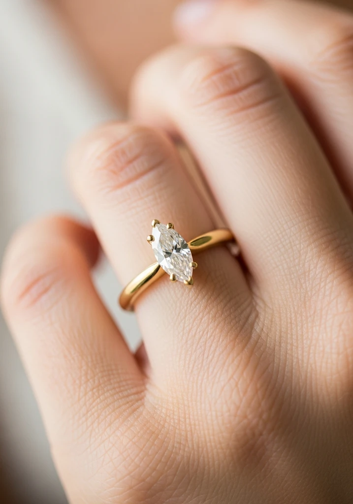 27 Captivating Marquise Engagement Ring Ideas 2 classic-marquise-solitaire-in-yellow-gold