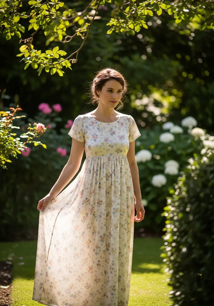 25 Floral Print Summer Wedding Guest Dresses 4 effortless-silk-empire-waist