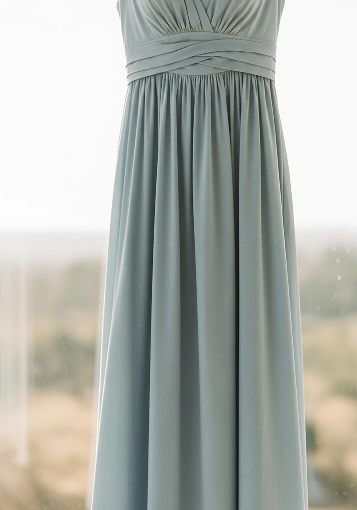 23 Sleeveless Summer Wedding Guest Dresses 10 Light blue empire waist cotton dress