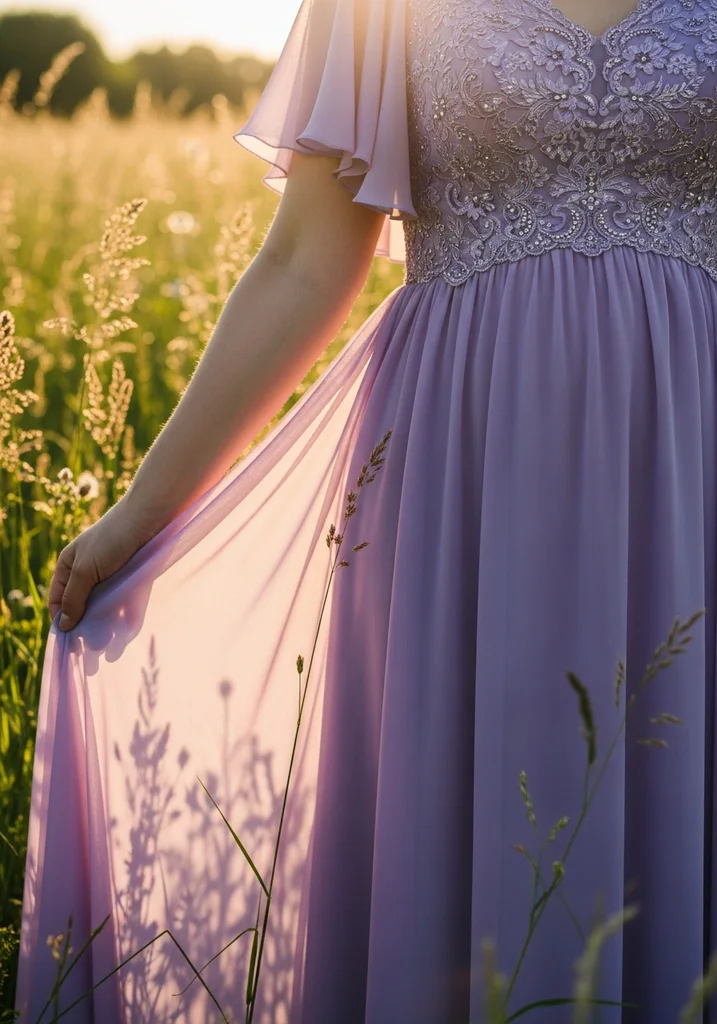 21 Lilac Summer Wedding Guest Dresses for Every Style 21 Lilac flutter sleeve empire gown for summer wedding guest
