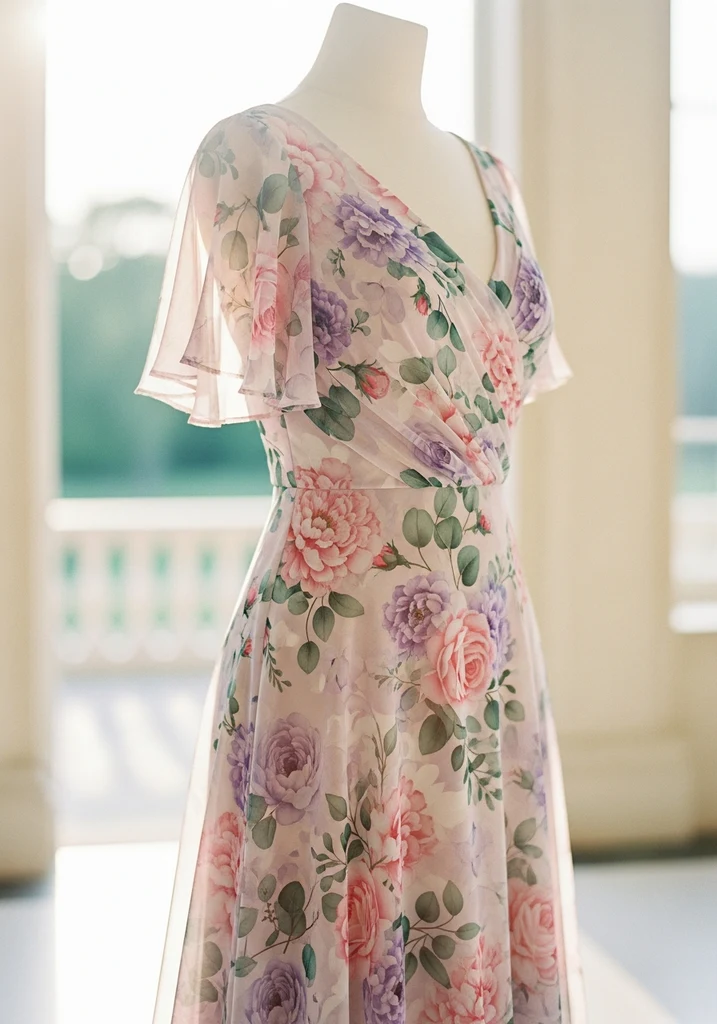 17 Garden Party Wedding Guest Dresses for Every Style 18 Flutter sleeve georgette dress