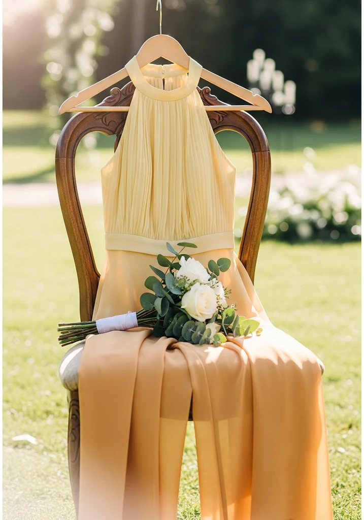 31 Best Sunset Ombre Summer Wedding Guest Dresses 26 Lemon and amber chiffon ombre wedding guest jumpsuit