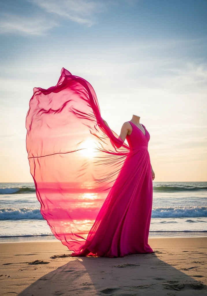 23 Hot Pink Summer Wedding Guest Dresses 4 Hot pink chiffon maxi dress for beach wedding