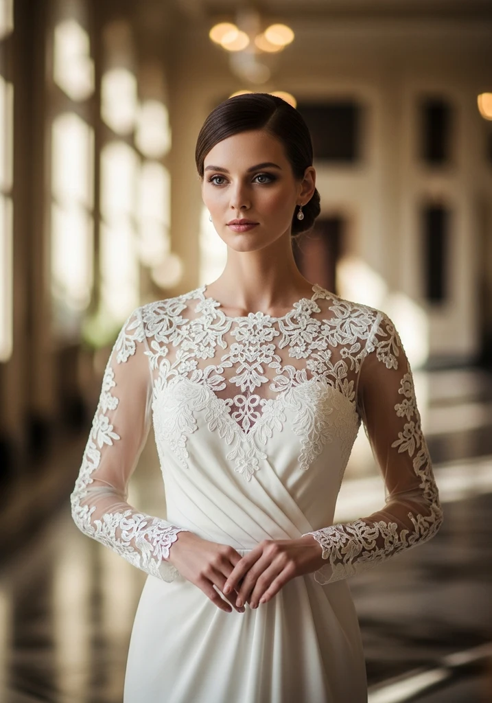 25 Floral Print Summer Wedding Guest Dresses 10 illusion-neckline-lace-detail