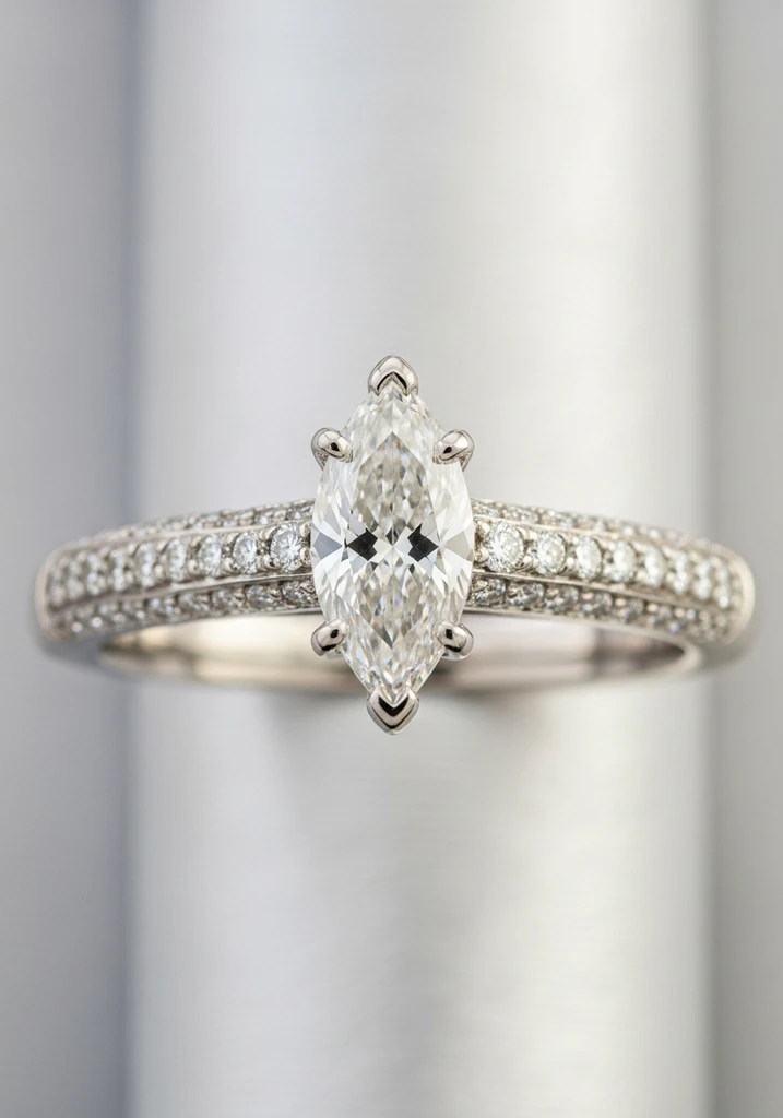 27 Captivating Marquise Engagement Ring Ideas 28 marquise-with-a-west-to-east-pav