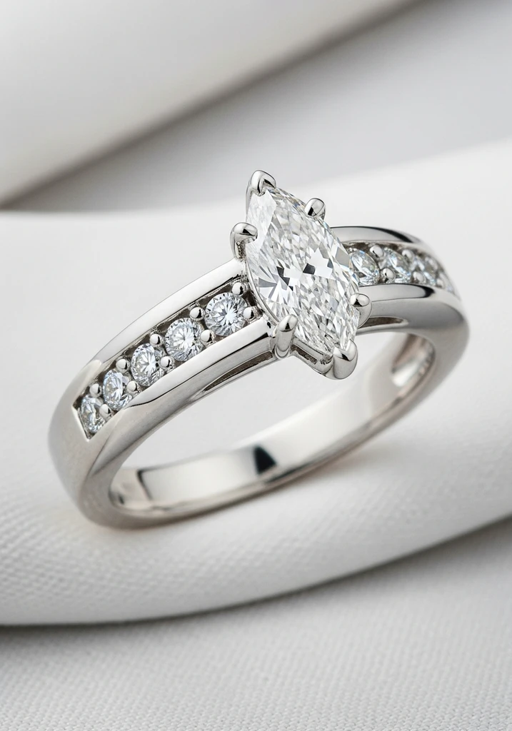 27 Captivating Marquise Engagement Ring Ideas 15 marquise-with-channel-set-band
