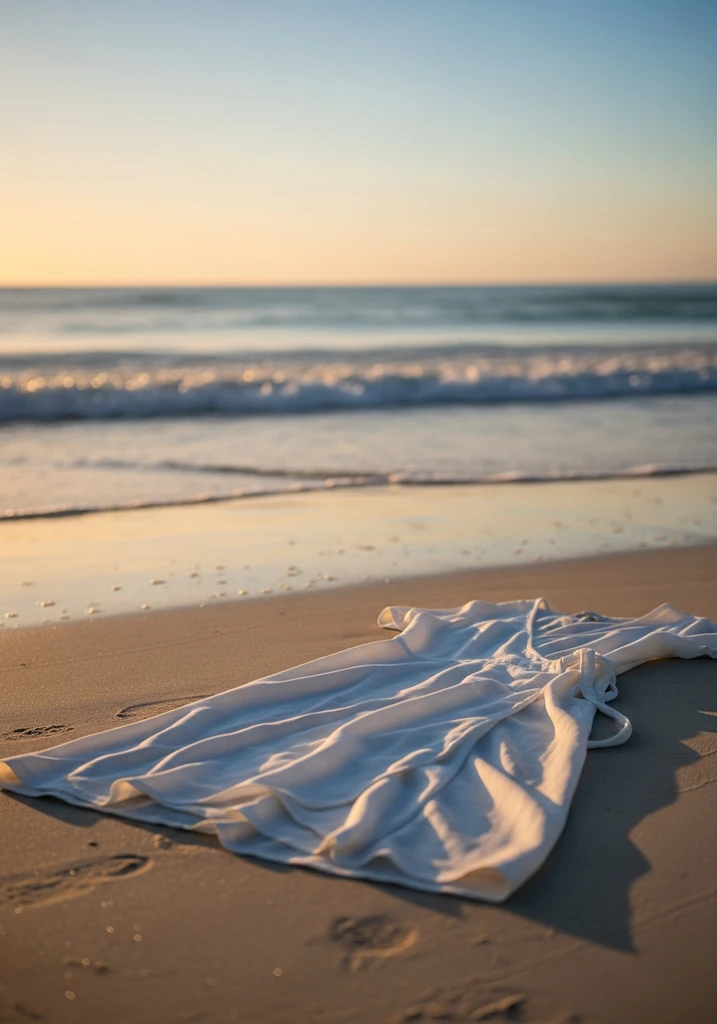 Minimalist linen wrap dress for beach wedding