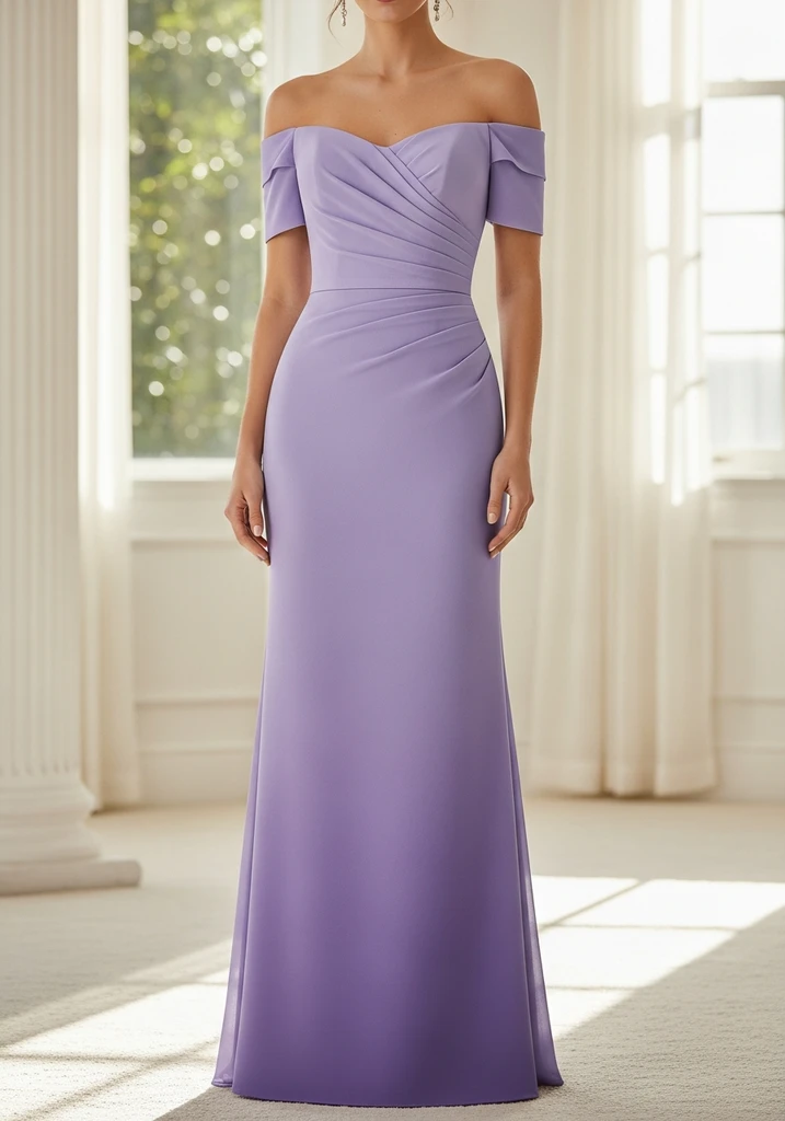 31 Best Sunset Ombre Summer Wedding Guest Dresses 6 Lavender and violet crepe column dress