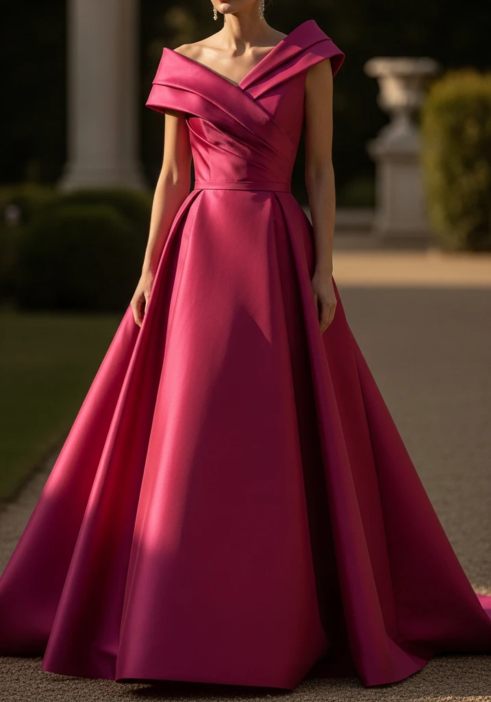 17 Garden Party Wedding Guest Dresses for Every Style 12 One-shoulder taffeta cocktail dress