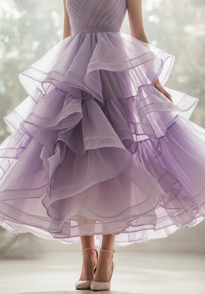 17 Garden Party Wedding Guest Dresses for Every Style 5 Organza midi dress with ruffle details