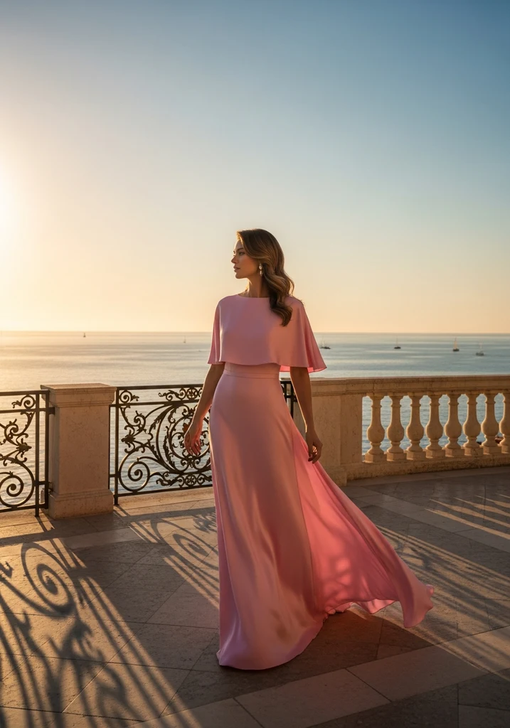 21 Cape Summer Wedding Guest Dresses for Elegant Style 3 Pastel silk column dress with capelet