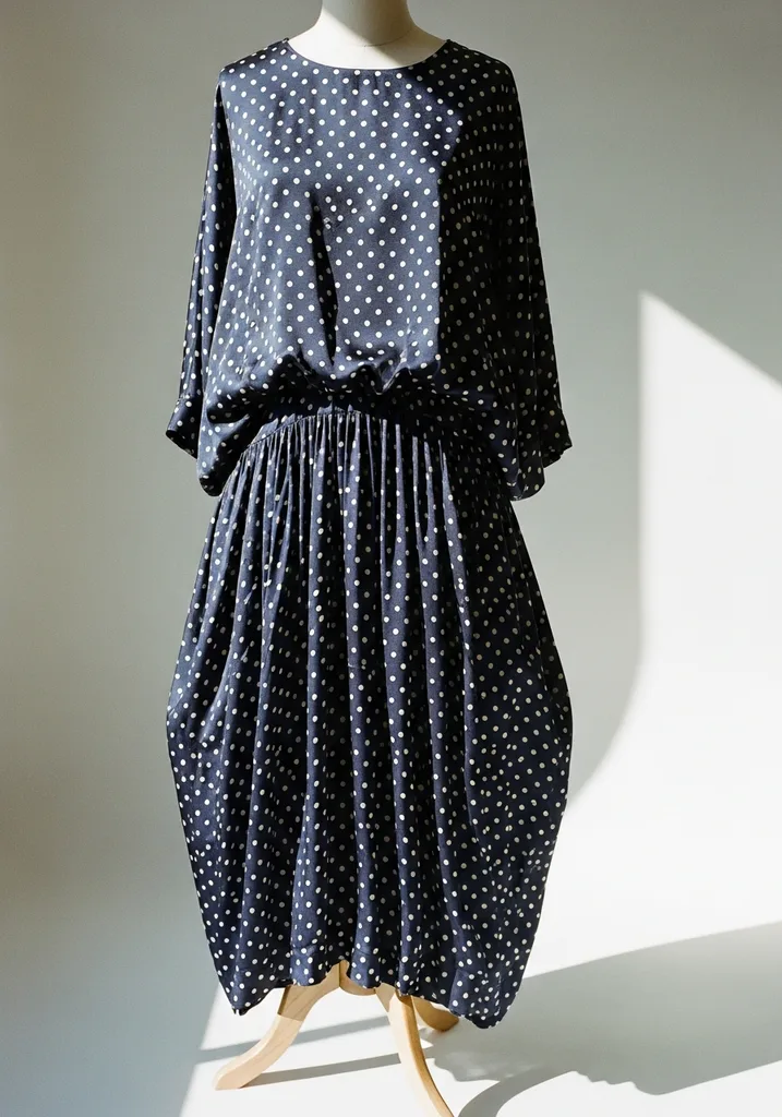 29 Drop Waist Summer Wedding Guest Dresses 23 Polka dot silk drop waist dress