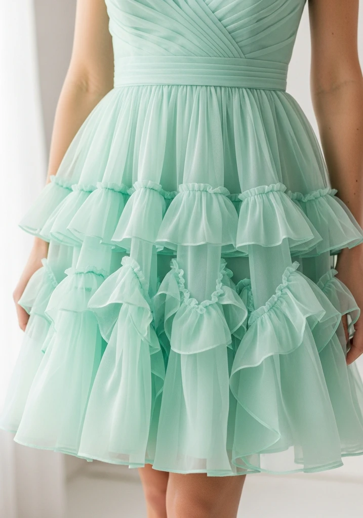 29 Drop Waist Summer Wedding Guest Dresses 20 Ruffled organza mini drop waist dress