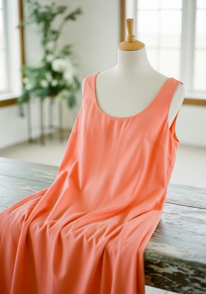 27 Summer Wedding Guest Dress Ideas for Every Venue 27 Peach scoop neck cotton dress
