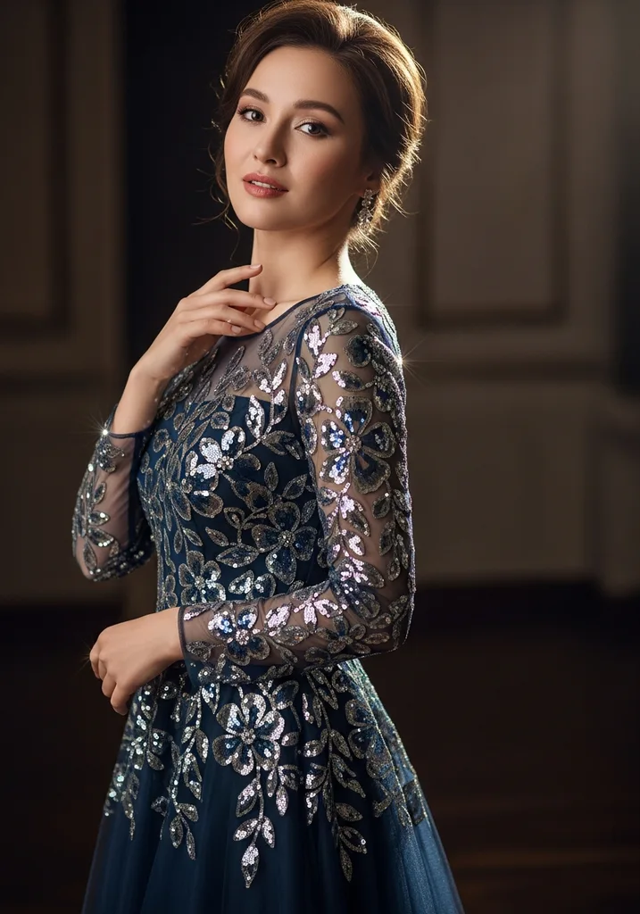 25 Floral Print Summer Wedding Guest Dresses 25 sequined-floral-appliqu