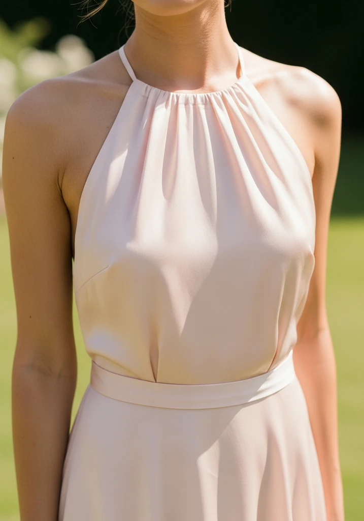 29 Drop Waist Summer Wedding Guest Dresses 7 Silk halter neck drop waist dress