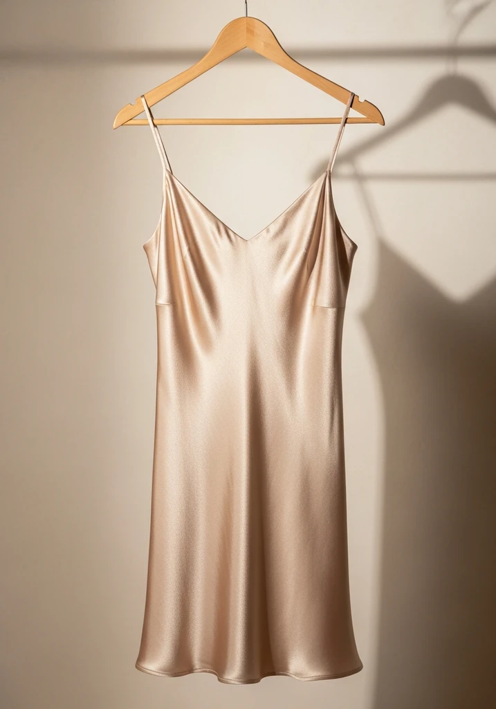 25 Midi Summer Wedding Guest Dresses for Every Style 3 Champagne silk slip midi dress for wedding guest