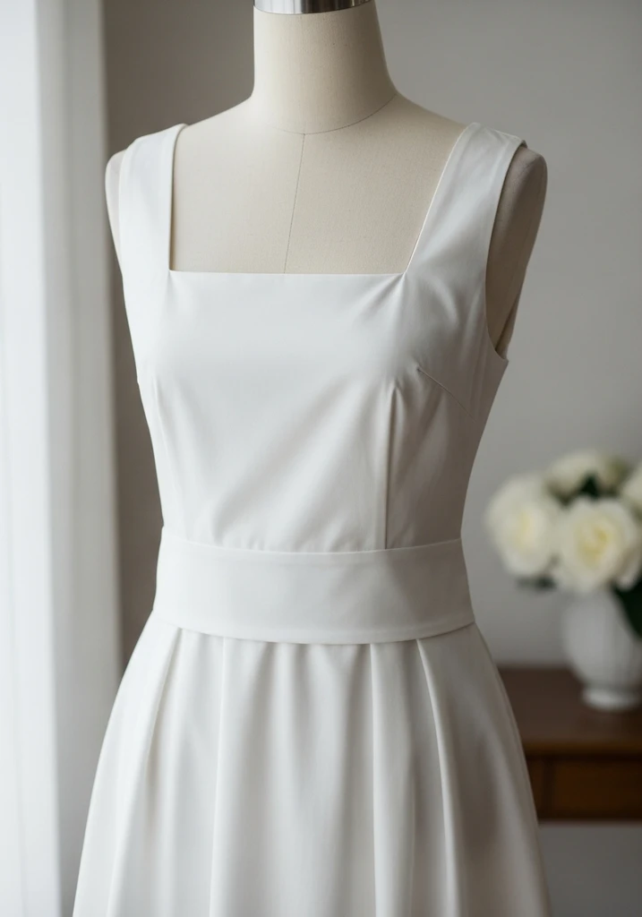 29 Drop Waist Summer Wedding Guest Dresses 29 Square neck poplin drop waist dress