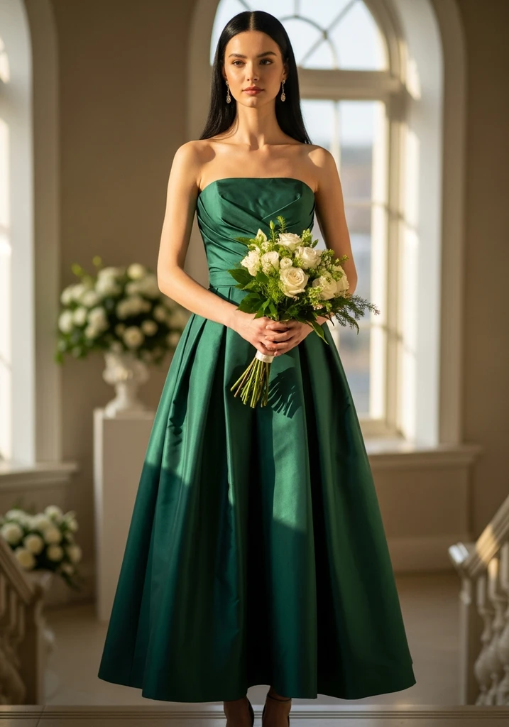 29 Drop Waist Summer Wedding Guest Dresses 13 Strapless taffeta drop waist dress