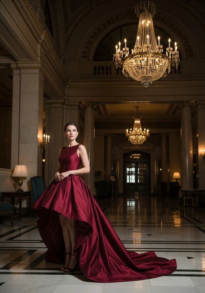 17 Destination Wedding Guest Dresses for Every Venue 15 Burgundy high low taffeta dress