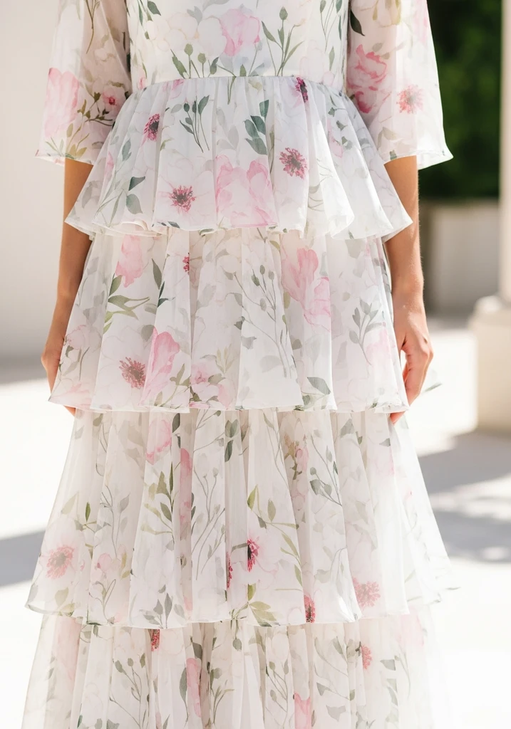 29 Drop Waist Summer Wedding Guest Dresses 17 Tiered voile drop waist dress