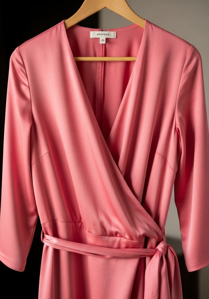 23 Hot Pink Summer Wedding Guest Dresses 9 Watermelon pink silk wrap dress for summer wedding