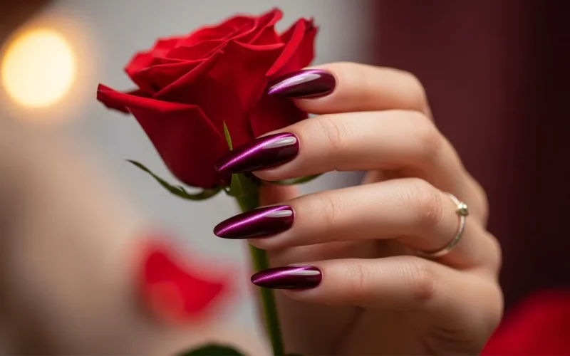 23 Perfect Valentines Cat Eye Nails Designs