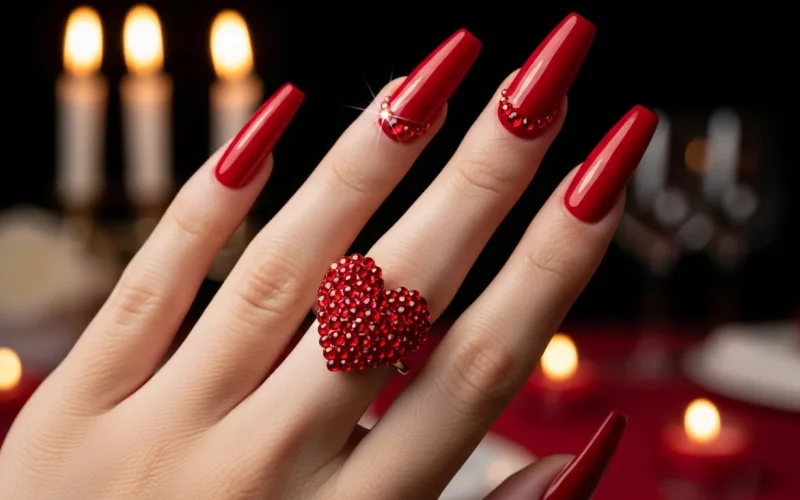 Top 19 Valentines 3D Nail Art Ideas to Steal Your Heart